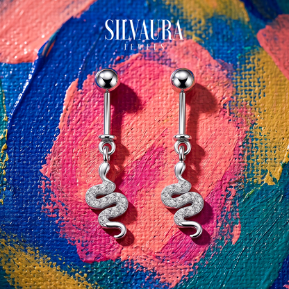 SILVAURA JEWELS 925 silver helix earring Dangle Snake Stud