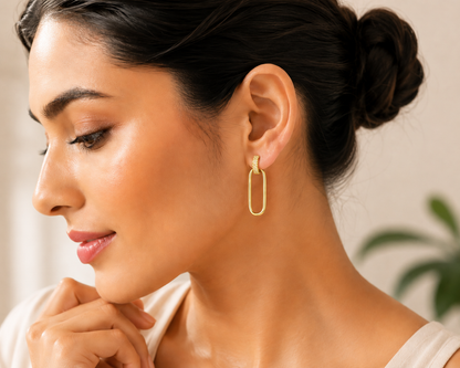 SILVAURA JEWELS 925 Sterling Silver Hoop Earrings Gold Plated