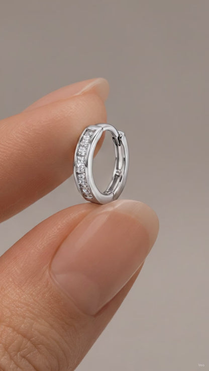 925 Sterling Silver Jewelry Elegant Hoop Earrings by SILVAURA JEWELS