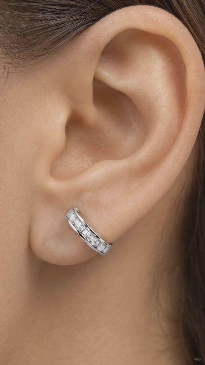 925 Sterling Silver Jewelry Elegant Hoop Earrings by SILVAURA JEWELS